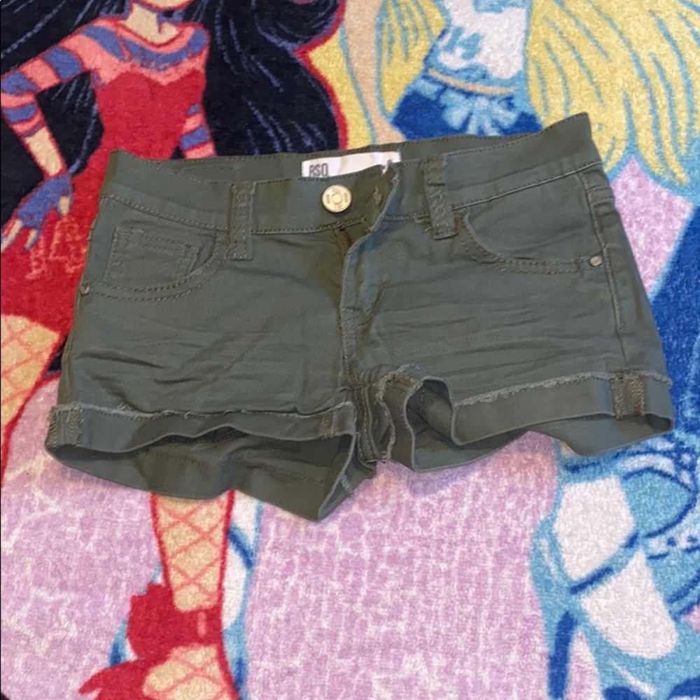 Olive green shorts